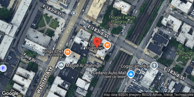 Aerial map of 412 EAST 183 STREET, Bronx