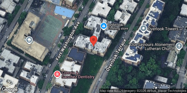 Aerial map of 640 FT WASHINGTON AVENUE, Manhattan