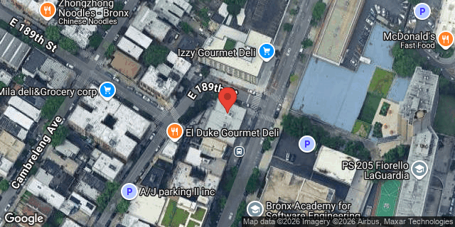 Aerial map of 2477 CROTONA AVENUE, Bronx