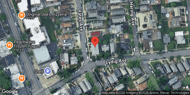 Aerial map of 2050 YATES AVENUE, Bronx