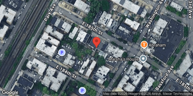 Aerial map of 464 EAST 185 STREET, Bronx