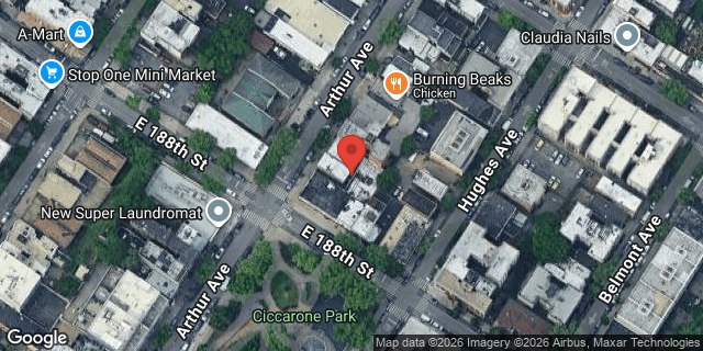 Aerial map of 2452 ARTHUR AVENUE, Bronx