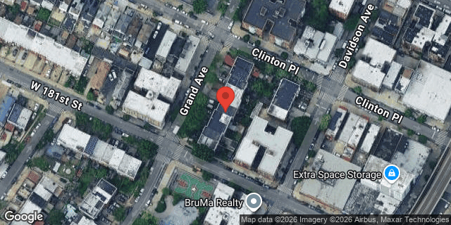 Aerial map of 2158 GRAND AVENUE, Bronx