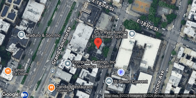 Aerial map of 2263 RYER AVENUE, Bronx