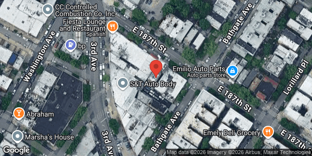 Aerial map of 518 EAST 187 STREET, Bronx