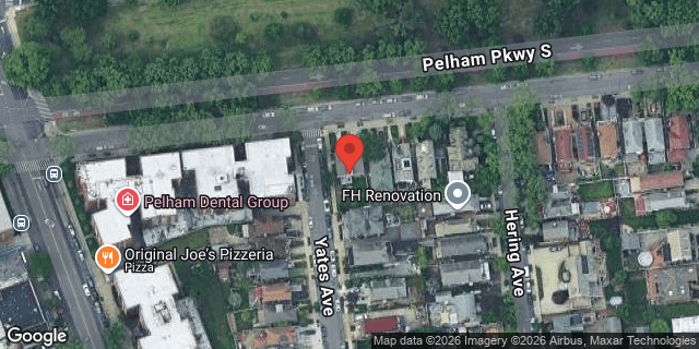 Aerial map of 1160 PELHAM PARKWAY SOUTH, Bronx