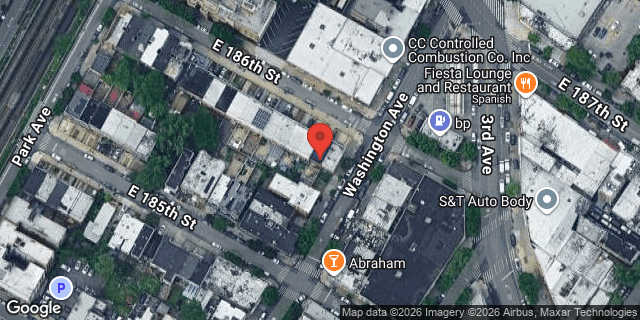 Aerial map of 474 EAST 186 STREET, Bronx