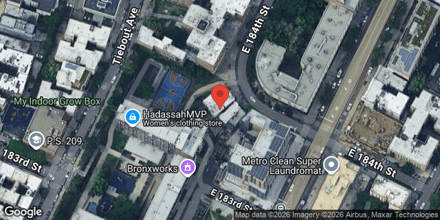 Aerial map of 382 EAST 184 STREET, Bronx