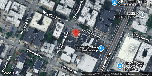 Aerial map of 2182 DAVIDSON AVENUE, Bronx