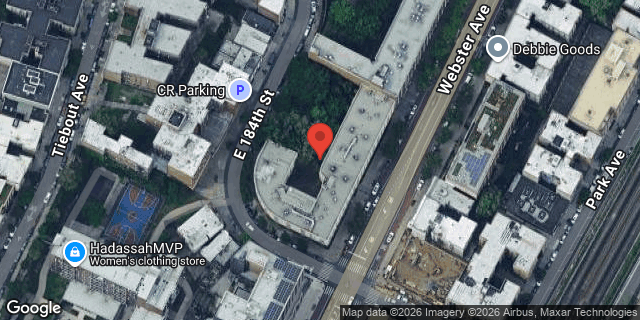 Aerial map of 385 EAST 184 STREET, Bronx