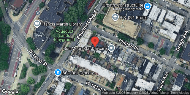 Aerial map of 76 CLINTON PLACE, Bronx