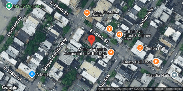 Aerial map of 578 EAST 189 STREET, Bronx