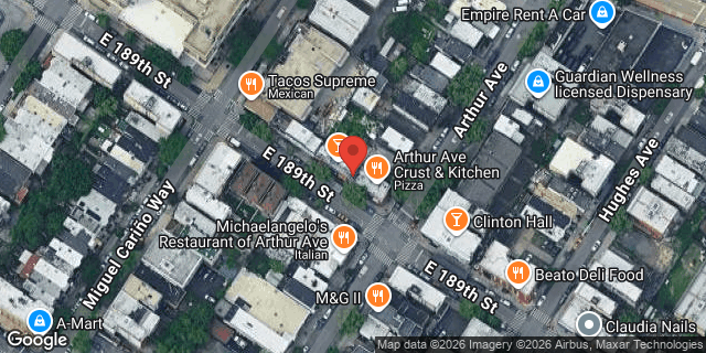 Aerial map of 2483 ARTHUR AVENUE, Bronx