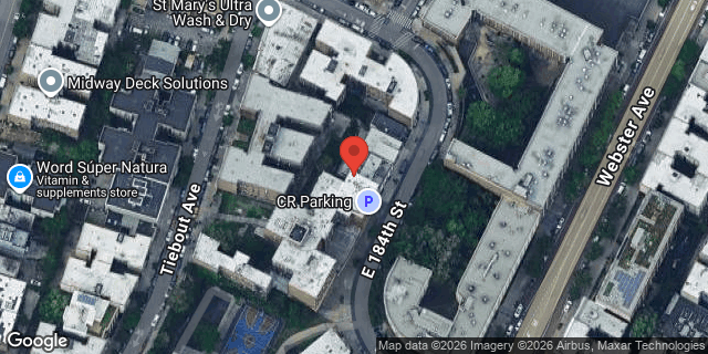 Aerial map of 366 EAST 184 STREET, Bronx