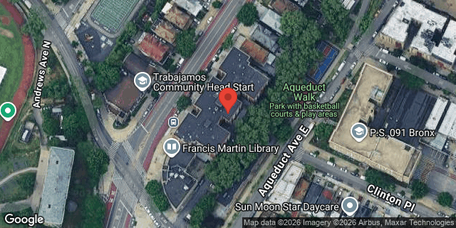 Aerial map of 2170 UNIVERSITY AVENUE, Bronx