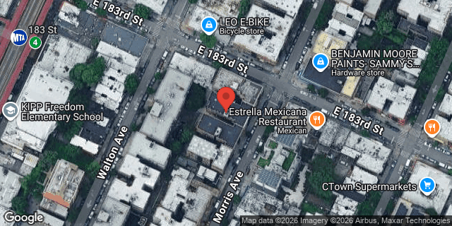Aerial map of 2271 MORRIS AVENUE, Bronx
