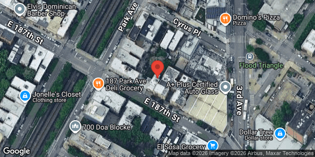 Aerial map of 455 EAST 187 STREET, Bronx