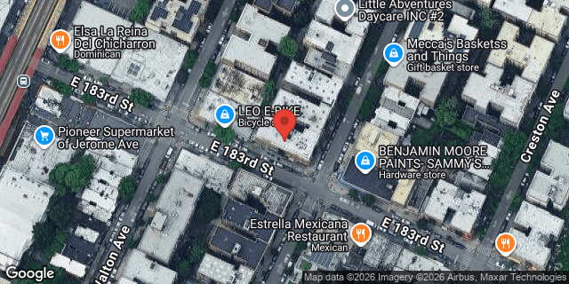 Aerial map of 2295 MORRIS AVENUE, Bronx