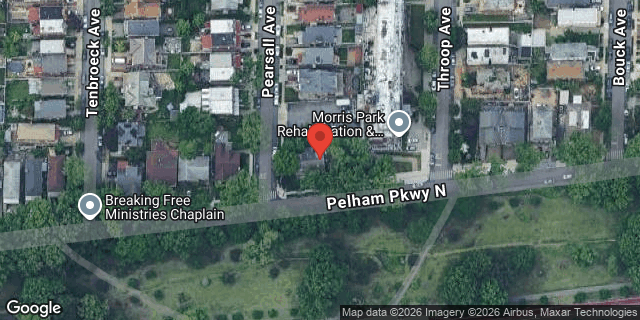 Aerial map of 1225 PELHAM PARKWAY NORTH, Bronx