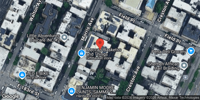 Aerial map of 2324 MORRIS AVENUE, Bronx