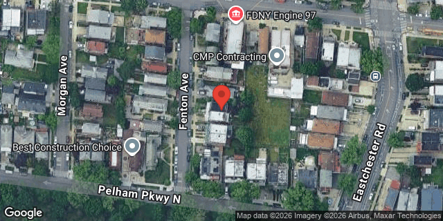 Aerial map of 2216 FENTON AVENUE, Bronx