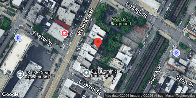 Aerial map of 2416 WEBSTER AVENUE, Bronx