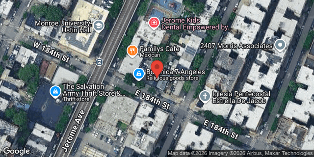 Aerial map of 11 EAST 184 STREET, Bronx