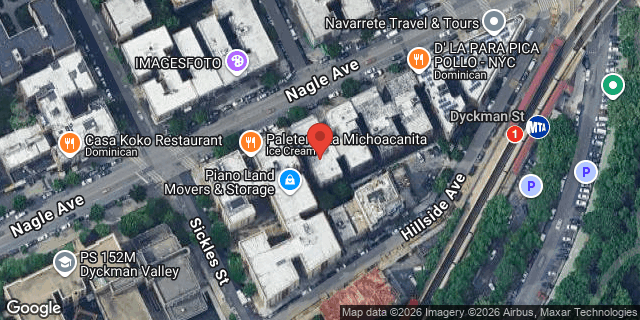 Aerial map of 131 NAGLE AVENUE, Manhattan