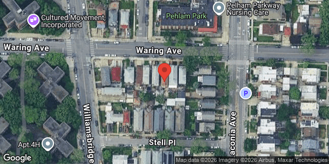 Aerial map of 1068 WARING AVENUE, Bronx