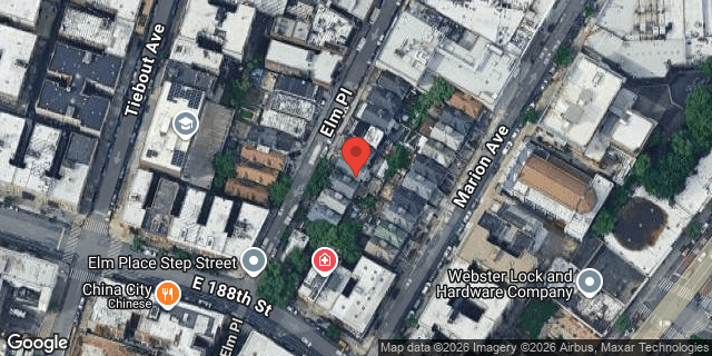 Aerial map of 2478 ELM PLACE, Bronx