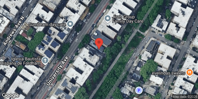 Aerial map of 2322 UNIVERSITY AVENUE, Bronx