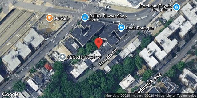 Aerial map of 2257 HAMPDEN PLACE, Bronx