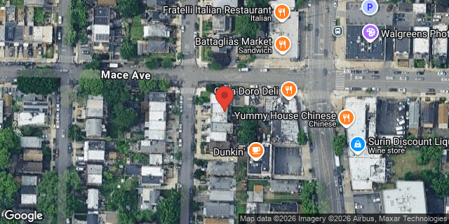 Aerial map of 2458 FENTON AVENUE, Bronx