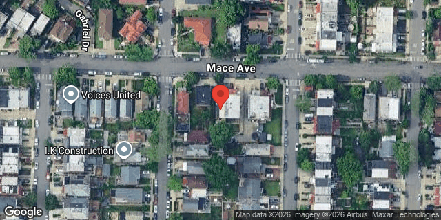 Aerial map of 1282 MACE AVENUE, Bronx