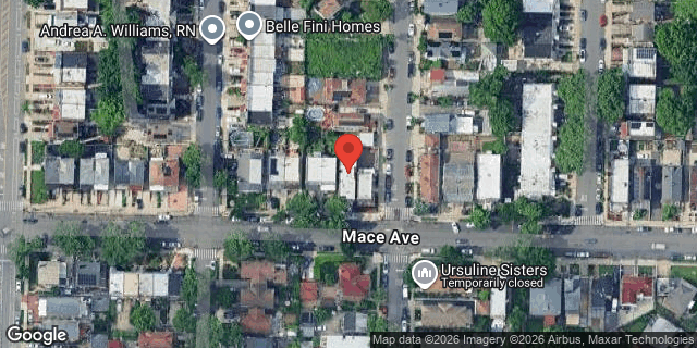 Aerial map of 1143 MACE AVENUE, Bronx