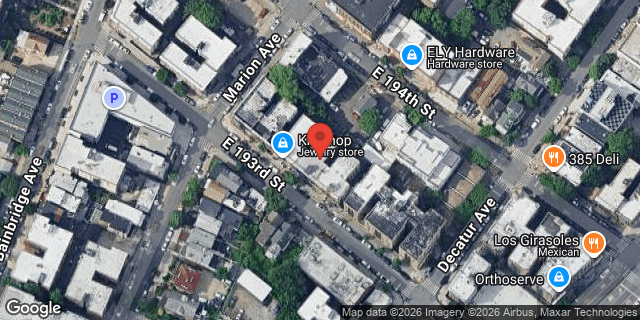 Aerial map of 353 EAST 193 STREET, Bronx