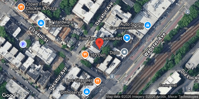 Aerial map of 2636 DECATUR AVENUE, Bronx