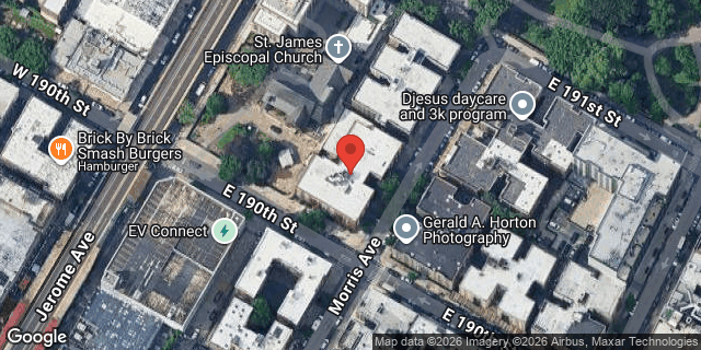 Aerial map of 2501 MORRIS AVENUE, Bronx