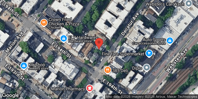 Aerial map of 2639 DECATUR AVENUE, Bronx