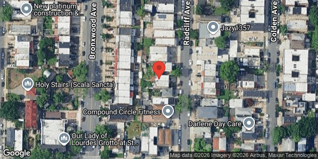 Aerial map of 2523 RADCLIFF AVENUE, Bronx