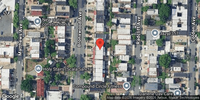Aerial map of 2532 BRONXWOOD AVENUE, Bronx