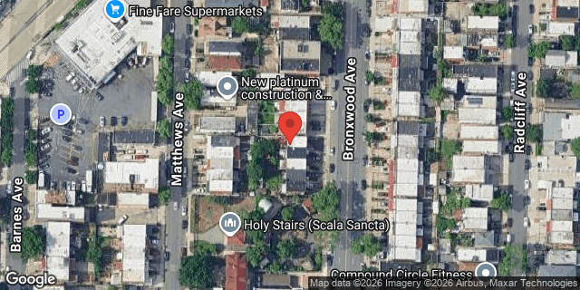 Aerial map of 2533 BRONXWOOD AVENUE, Bronx