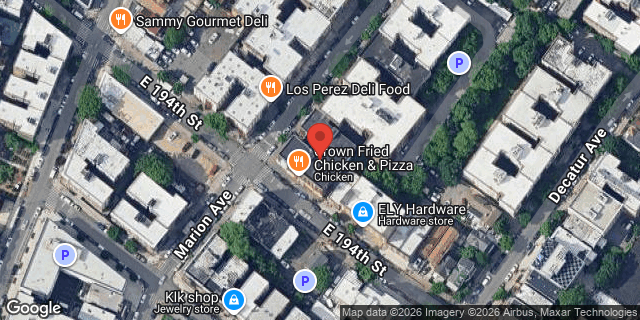 Aerial map of 341 EAST 194 STREET, Bronx