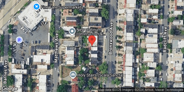 Aerial map of 2535 BRONXWOOD AVENUE, Bronx