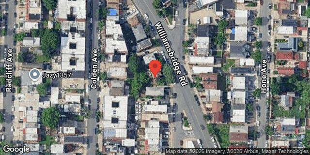 Aerial map of 2543 WILLIAMSBRIDGE ROAD, Bronx