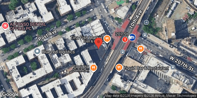 Aerial map of 500 WEST 207 STREET, Manhattan