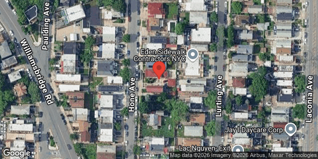 Aerial map of 2550 HONE AVENUE, Bronx