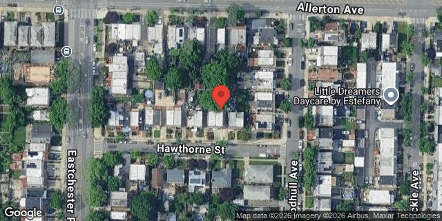 Aerial map of 1529 HAWTHORNE STREET, Bronx