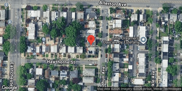 Aerial map of 2551 WOODHULL AVENUE, Bronx