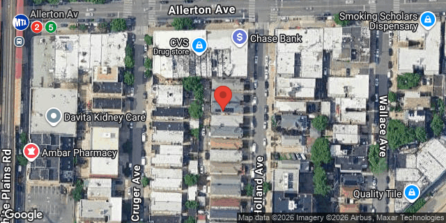 Aerial map of 2547 HOLLAND AVENUE, Bronx